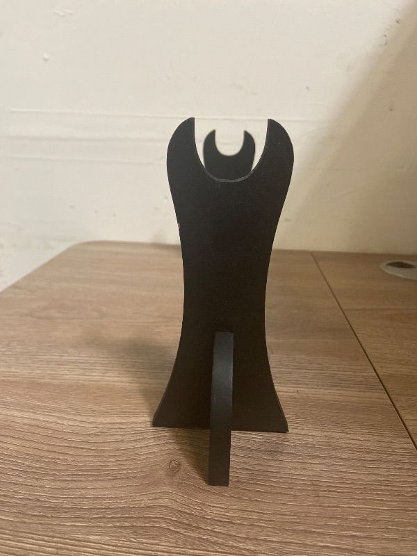 Photo 1 of BladesUSA WS-1SC Sword Stand Single Horizontal Wood Display Stand,black