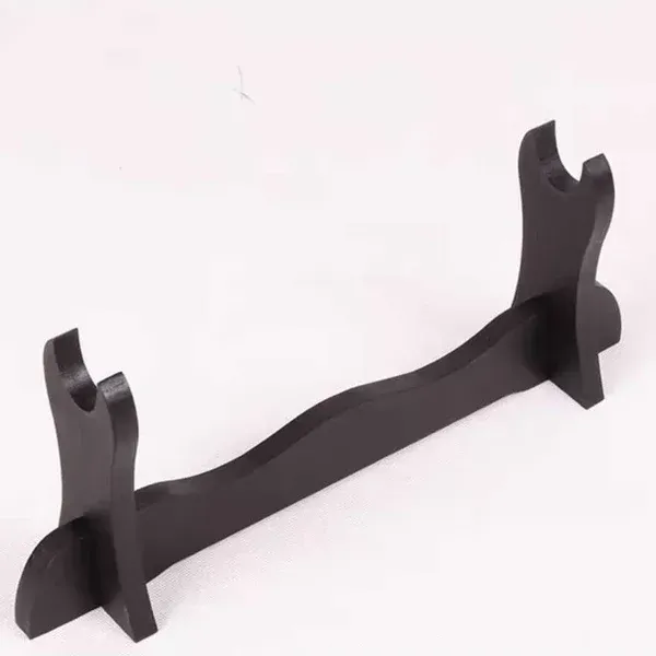 Photo 1 of BladesUSA WS-1SC Sword Stand Single Horizontal Wood Display Stand,black