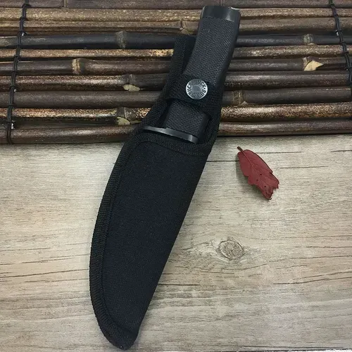 Photo 1 of *8in Generic black nylon sheath designed for a straight or fixed-blade knife.