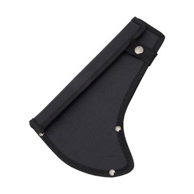 Photo 1 of black nylon sheath designed for a small camping hatchet or throwing axe for a Frost Cutlery Tac Xtreme Pickaxe FRTX61B