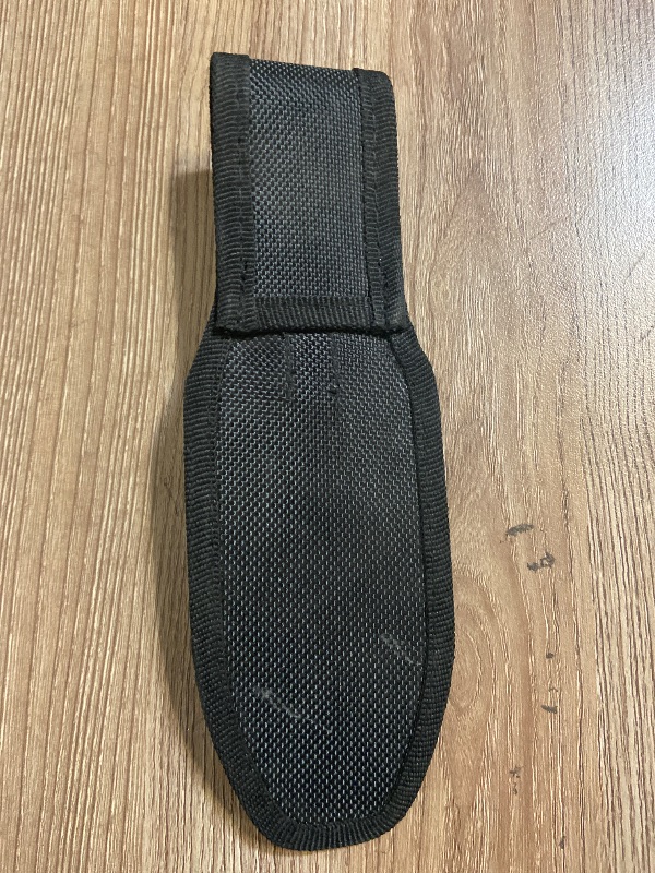 Photo 1 of *8in 2 Pack black nylon sheath designed for fixed-blade knives, often included with sets like the Perfect Point throwing knives