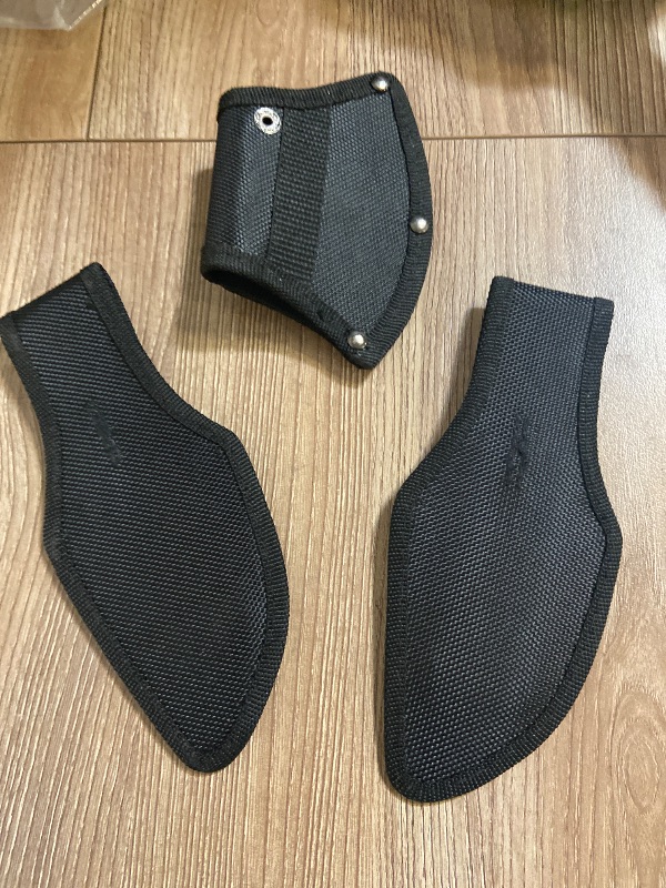 Photo 1 of 3 pack Hunter Outdoors branded black nylon sheaths for hunting knives.