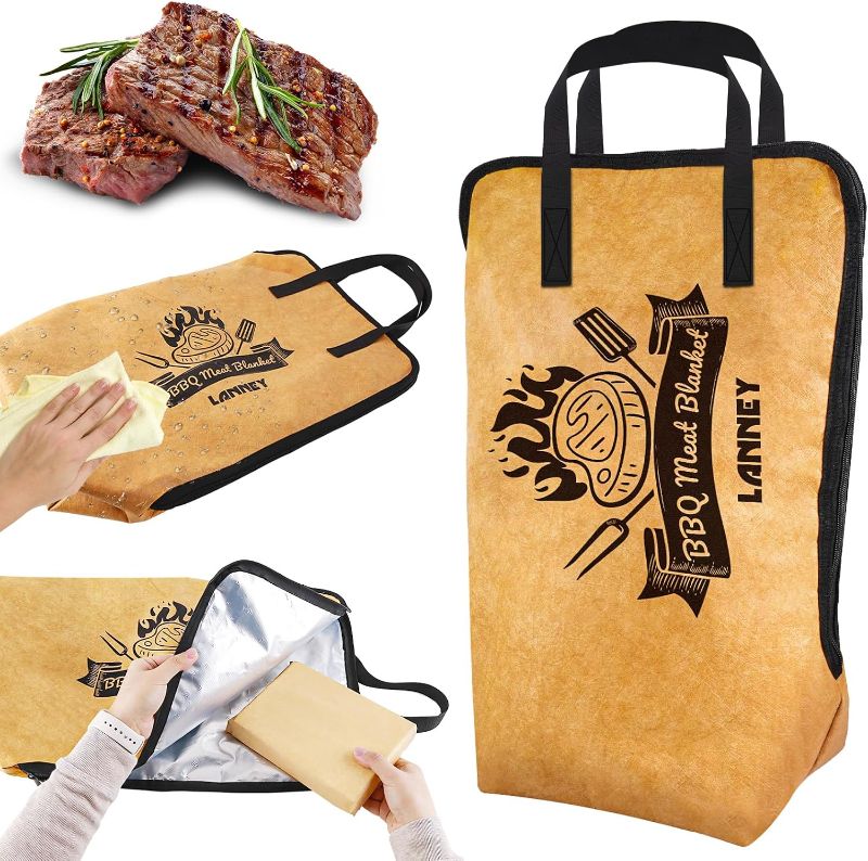 Photo 1 of BBQ Blanket for Resting Meat, 21'' Reusable Grilling Insulated Meat Resting Bag with Wide Mouth for Brisket Turkey Pork Shoulder Beef Men Dad Christmas Stocking Stuffers Gift Smoker Accessories