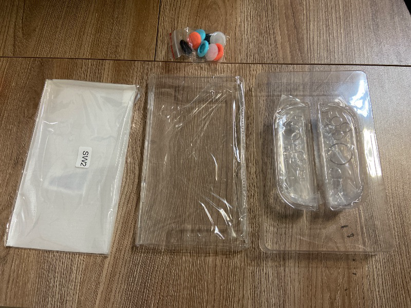 Photo 1 of FANPL Clear Protective Case for Nintendo Switch 2 (2025), Cover for Switch 2 and Joy Con Controller with 1 Screen Protector and 8 Thumb Grip Caps - Not Easy to Fall Off (Flexible version)