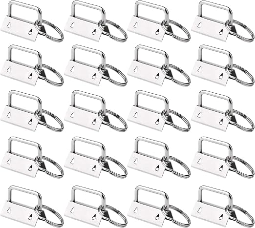 Photo 1 of 50 Sets Key Fob Hardware Key Fob Keychain Wristlet with Split Ring 1 Inch