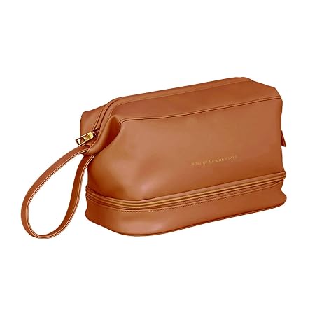 Photo 1 of SUPTREE Makeup Bag Travel Cosmetic Bag for Women Travel Case Organizer Make Up Pouch?Brown

