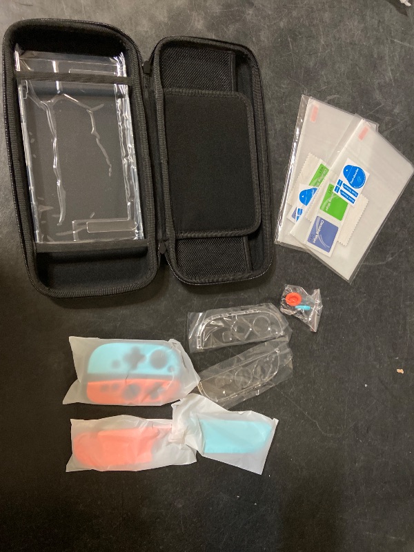 Photo 1 of AKNES Switch 2 Accessories Bundle Kit, Carrying Case for Nintendo Switch 2 (2025), Clear Slim Dockable Protective Case, Silicone and PC JoyCon Case Cover, Glass Screen Protectors, Thumb Grip Caps