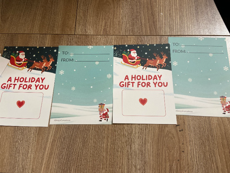 Photo 1 of Christmas Santa Claus Gift Card Holder with Envelopes, Holiday Cash Money Gift, Festive Design & Heartfelt Gifting Magic, Merry Christmas Card, Surprise Xmas Birthday Gift Supplies (Pack of 4)
