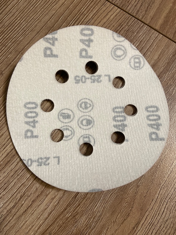 Photo 1 of 150pcs Sanding Discs Set, 5-Inch 8-Hole Sandpaper, Including 60,80,100,120,150,180,240,320,400,600 Grit for Woodworking or Automotive (400 Grit 150pcs)