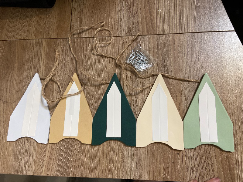 Photo 1 of 5 Pcs Brown 12 Pointed Hanging Paper Lanterns - 12 Inch Black Beige Star Decorations for Xmas, Wedding, Birthday Parties