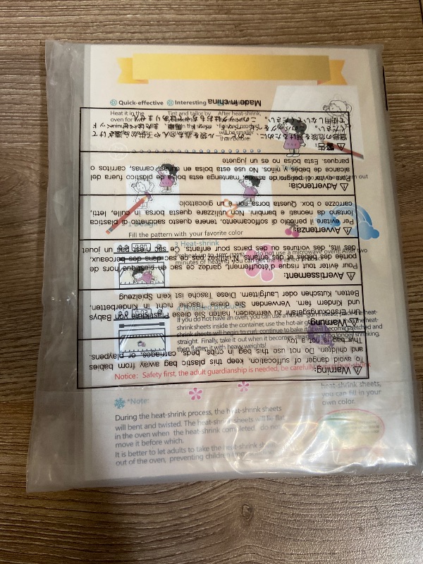 Photo 1 of 182 Pcs Shrink Plastic Sheets Kits, Shrink Dink Sheets for Keychain, Jewelry, Charms, Earrings and DIY Crafts, Shrink Paper Sheets for Family, Campus DIY and Creative Activities, with DIY Accessories