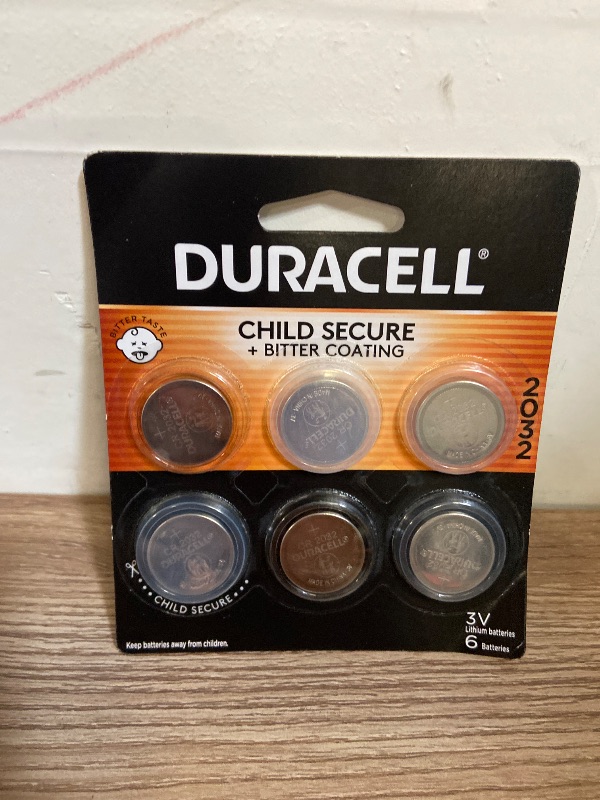Photo 1 of CR2032 3-Volt Lithium Coin Battery with Child Safety Features for Apple AirTag and Key Fobs (6-Pack)
