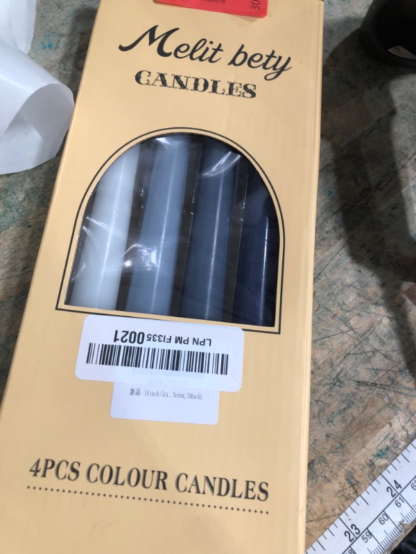 Photo 1 of 10 inch Gradient Taper Candles,Set of 4 Tapered Candle, Tall Candlesticks,Conical Stick Candles,Smokeless,for Home Dinner, Party, Wedding, Halloween, Christmas (Blue Series, 10inch)