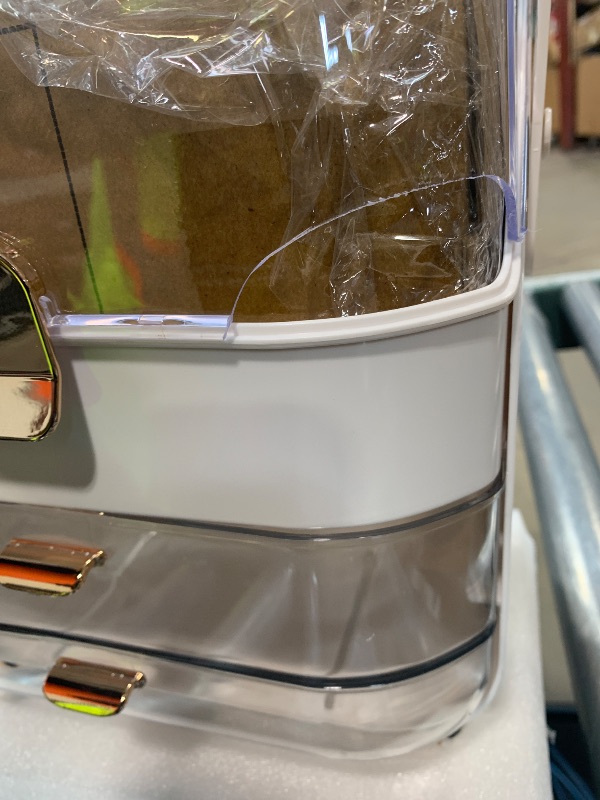 Photo 1 of ***Has a Broken section in the front***,Makeup Organizer, Skincare Holder Bathroom Counter Organizer, Storage Box Cosmetic Display Cases, Teen Girl Gifts Trendy Stuff Make up Organizers for Vanity, Dresser, Countertop (Rose Gold)