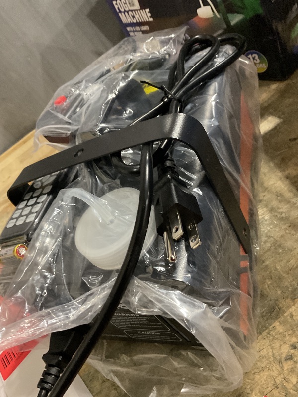 Photo 1 of 1200W Fog Machine, Halloween Smoke Machine Fog with Disco Ball Lights, 6000CFM with 13-Color LED Effects, Wired And Wireless Remote Controls, Ideal for Indoor, Outdoor, Wedding, Parties, and DJ Stage