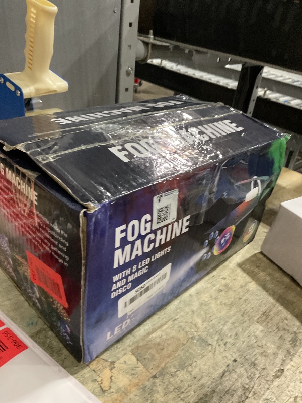 Photo 1 of 1200W Fog Machine, Halloween Smoke Machine Fog with Disco Ball Lights, 6000CFM with 13-Color LED Effects, Wired And Wireless Remote Controls, Ideal for Indoor, Outdoor, Wedding, Parties, and DJ Stage