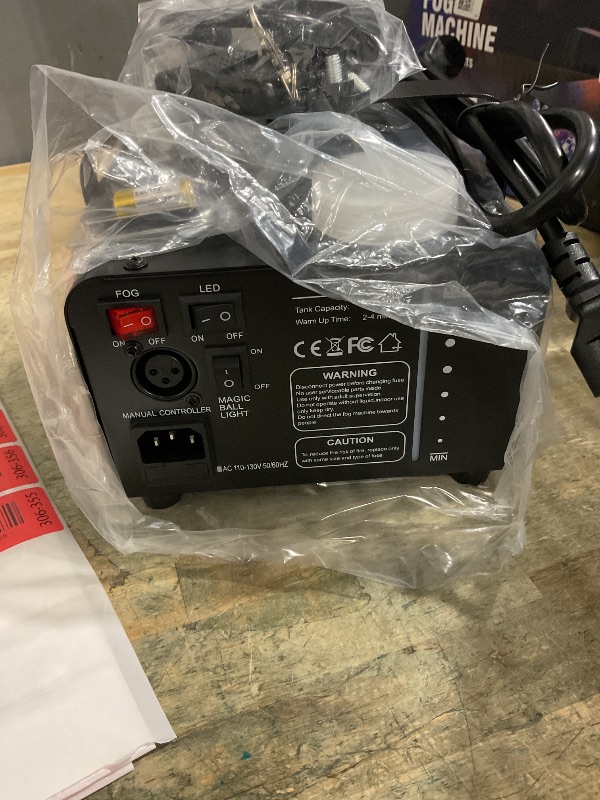 Photo 1 of 1200W Fog Machine, Halloween Smoke Machine Fog with Disco Ball Lights, 6000CFM with 13-Color LED Effects, Wired And Wireless Remote Controls, Ideal for Indoor, Outdoor, Wedding, Parties, and DJ Stage