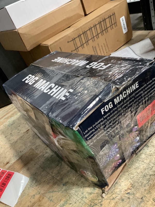 Photo 1 of 1200W Fog Machine, Halloween Smoke Machine Fog with Disco Ball Lights, 6000CFM with 13-Color LED Effects, Wired And Wireless Remote Controls, Ideal for Indoor, Outdoor, Wedding, Parties, and DJ Stage