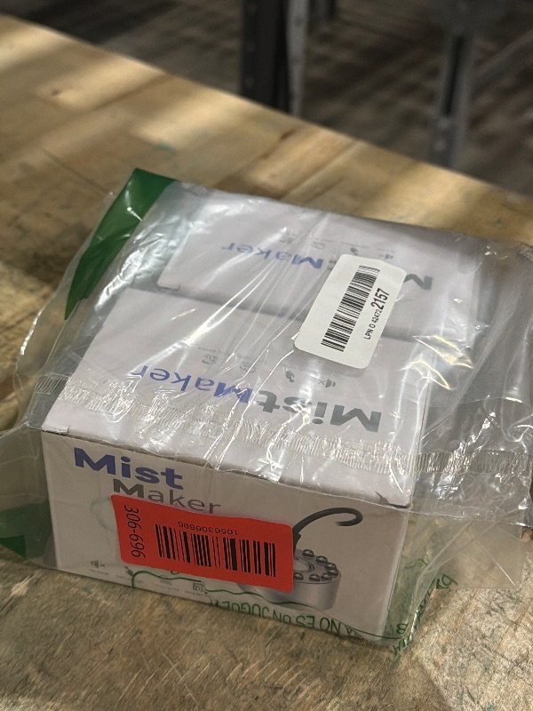 Photo 1 of 2 Pcs Mist Maker Fogger Small Ultrasonic Fog Machine Fountain Halloween Cauldron Mister Fogger Water Garden Pond Foggers Air Humidifier with 12 LED Light Flashes for Party(Light, Alloy)