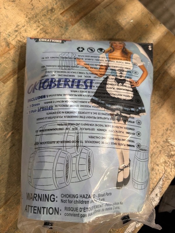 Photo 1 of ***UNKNOWN MISSING PIECES*** Spooktacular Creations Women Oktoberfest Costume, Dirndl Dress German Bavarian Beer Girl Garden Babe Maid Outfits for Halloween Cosplay Party Beer Carnival,Blue (Small)