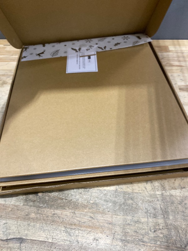 Photo 1 of 1DOT2 12x12 Inch Large 3 Ring DIY Scrapbook Photo Album Journal with 30 Plastic Sleeves 60 Pages and Kraft Paper Cover for Baby Travel Wedding Couple Anniversary kids Adventure (Yellow)