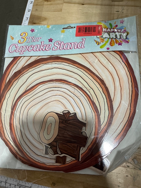 Photo 1 of 2 Pack Woodland Baby Shower Decorations Cupcake Stands: Cake Topper Stand Western Party Decors Supplies Favors, Baby Kids Boys Girls Birthday Safari Camping Mushroom Theme Cardboard Cupcake Holders