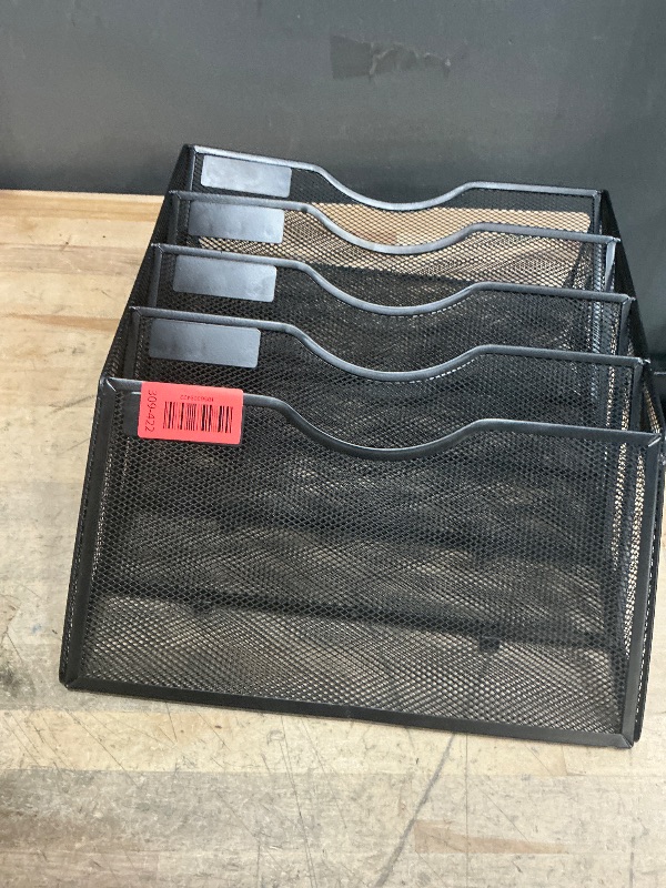 Photo 1 of **HAS A BEND IN THE TOP BASKET AREA THAT RESTS UP AGAINST THE WALL*** Wall organizer (BLACK)