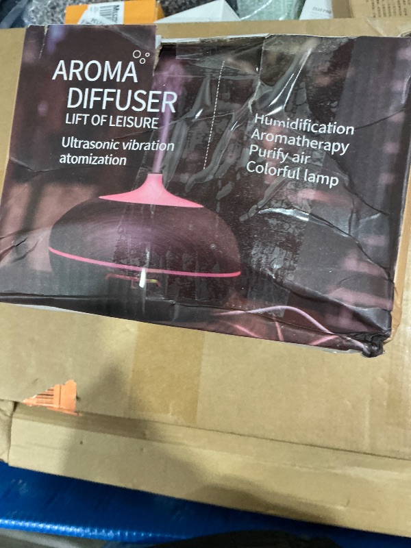 Photo 1 of *****MISSING CHARGER & OIL DIFFUSERS***** 550ml Large Capacity Essential Oil Diffuser with 6 Essential Oil Set, Aromatherapy Ultrasonic Air Humidifier with Timer Setting, 7 Color LED Night Light and Waterless Auto-Off Functions for Home, Spa