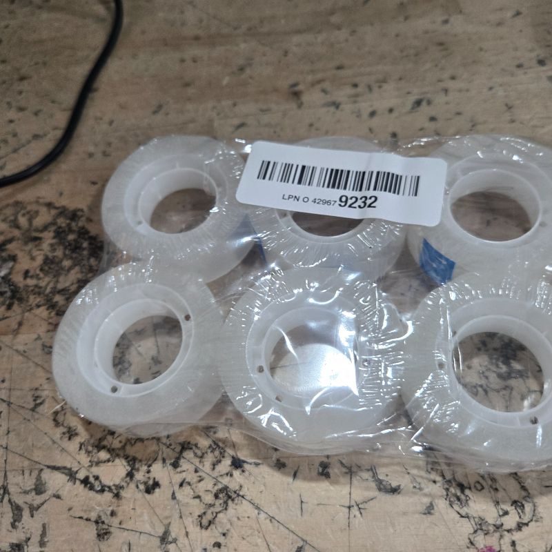Photo 1 of ***scotch tape for tabletop tape dispenser***  PACKKA Clear Scotch Tape,Refills 6 Rolls, 2 inch x 65 Yards, Shipping Tape Box Tape Mailing Tape for Shipping Packaging Moving Sealing and Storage