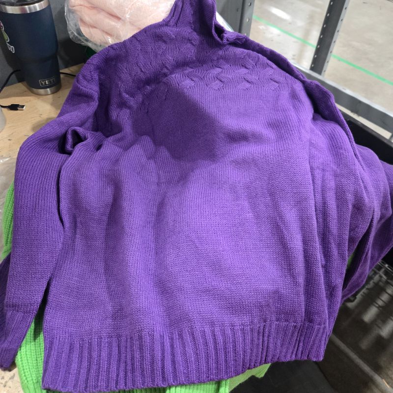 Photo 1 of **SEE PHOTOS** Turtleneck Sweater Women Long Sleeve Cable Knit Sweater Tops Fall Fashion Solid Color Oversized Pullover Tops