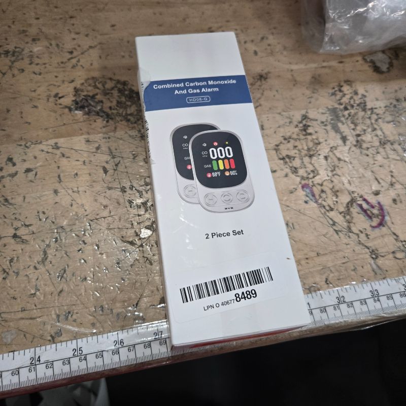 Photo 1 of [2 Pack] 4-in-1 Carbon Monoxide Detectors, Natural Gas Leak Detector - Plug-in with Battery Backup, HD Digital Display for CO, Gas, Temperature & Humidity - Ideal for Home, RV, Apartment Safety