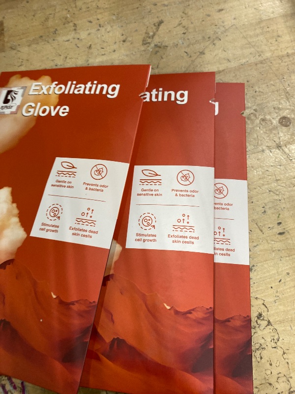 Photo 1 of ** PACK OF 3 **Exfoliating Glove Body Scrubber, Exfoliating Body Scrubber Exfoliating Mitt for Normal to Dry Skin, Body Exfoliator for Self-Tan Removal and Applicationin, Made of Viscose Fiber ?2 Black?