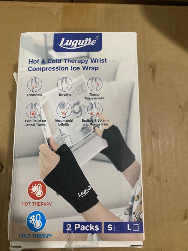 Photo 1 of 2 Pack Wearable Thumb Wrist Ice Pack-Hot Cold Compress Hand Finger Ice Pack, Reusable for Injuries, Carpal Tunnel,Arthritis, Tendonitis LX2