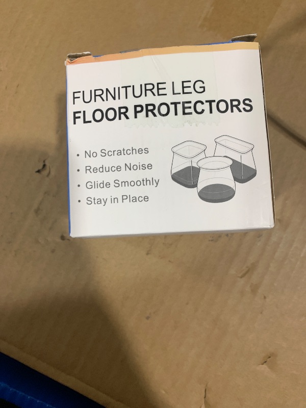 Photo 1 of 16 Pcs Chair Leg Protectors for Hardwood Floors, Silicone Felt Furniture Leg Cover Pad for Protecting Floors from Scratches and Noise, Smooth Moving, Small(Fit Round Diameter?5/16" to 1-5/16")