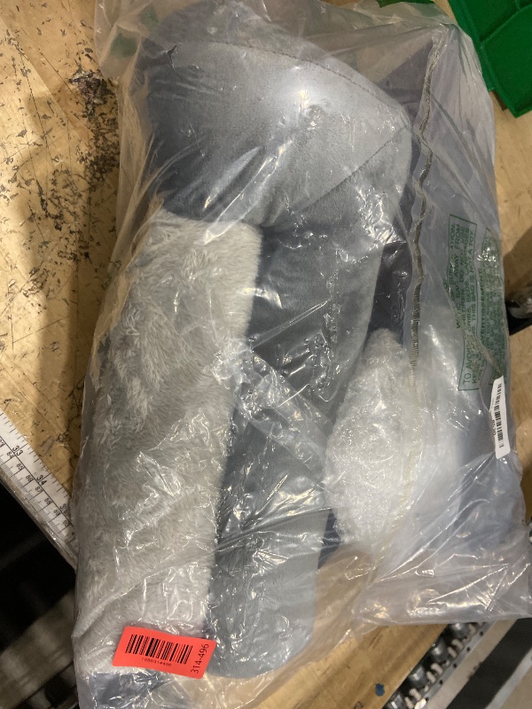 Photo 1 of **MISSING ASSEMBLY HARDWARE** Zakkart Cat Perch for Window Sill with Bolster - Orthopedic Hammock Design with Premium Hardwood & Robust Metal Frame - Cat Window Seat for Large Cats and Kittens - Dark Stained Wood Gray Bed, 24''W