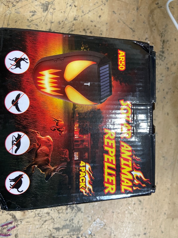 Photo 1 of 4 Pack Solar Powered Coyote Deterrent with Amber Dynamic Flashing Lights, Effective Coyote, Raccoon, Skunk, Deer & Hawk Deterrent, Waterproof Predator Light for Yards, Gardens & Chicken Coop