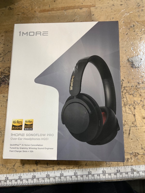 Photo 1 of 1MORE SonoFlow-Pro Noise Cancelling Headphones - HQ51 Over Ear Bluetooth Headphones with LDAC for Hi-Res Wireless Audio,100H Playtime,Bluetooth 5.4,QuietMax ANC, Comfortable Fit,Clear Calls
