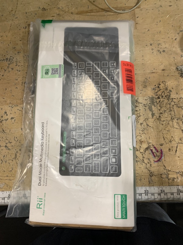 Photo 1 of (Dual Mode) Rii RT518S Wireless and Bluetooth 2-LED Color Backlit Multimedia Keyboard with Multi-Touch Big Size Trackpad,Rechargable Keyboard for Android TV Box,PC,Tablets,Smart TV, HTPC, IPTV,Windows