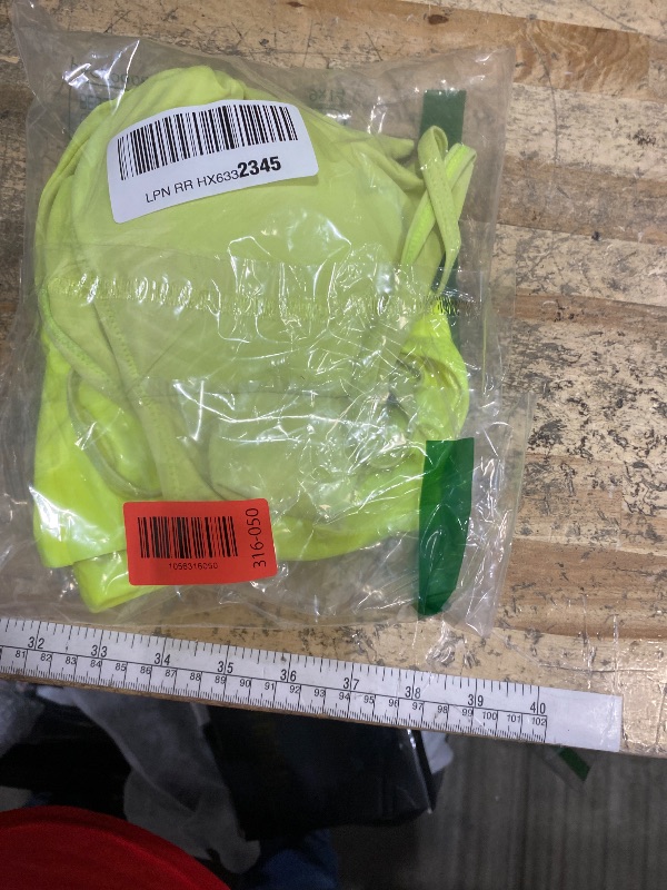 Photo 1 of ***TOP IS VERY FADED*** Blooming Jelly Womens High Waisted Bikini Set Tie Knot Two Piece Swimsuits Bathing Suits 2025 (Medium, Neon Green)