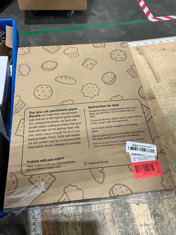Photo 1 of 200 PCS Unbleached Parchment Paper Sheets for Baking 12x16 Inches, Non-Stick and Non-Toxic Pre-cut Parchment Sheets for Oven, Cooking, Grilling, Air Fryer and Steaming - Fit for Half Sheet Pans