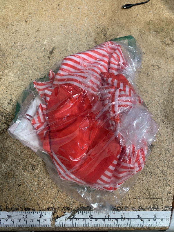 Photo 1 of ***MISSING BOW TIES*** SEEWEY 6 Pcs 1950s Waiter Adult Costume Kit Soda Jerk Costume Ice Cream Outfit Red White Striped Apron 2 Pocket Chef Hat Bow Tie ONE SIZE