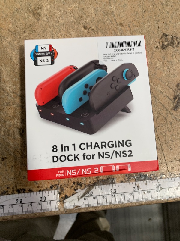Photo 1 of [Switch 2/1 Both] Controller Charger Dock, FYOUNG Charging Dock for Nintendo Switch 2 2025, 8 in 1 Portable Dual-Direction Magnetic Fast Charger Staion for JoyCon 2 Accessories with USB Type-C Cord