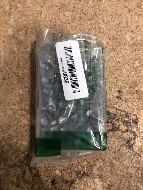 Photo 1 of 1/4-20 x 1/2" (3/8" to 4" Available) Hex Head Screw Bolt, Fully Threaded, Stainless Steel 18-8, Plain Finish, Quantity 50