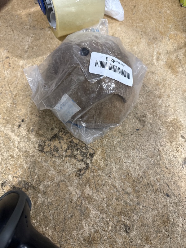 Photo 1 of 2 Pack Natural Coconut Reptile Hideouts, Lizard, Spider and Aquarium Fish Hide Cave (Smooth Surface)