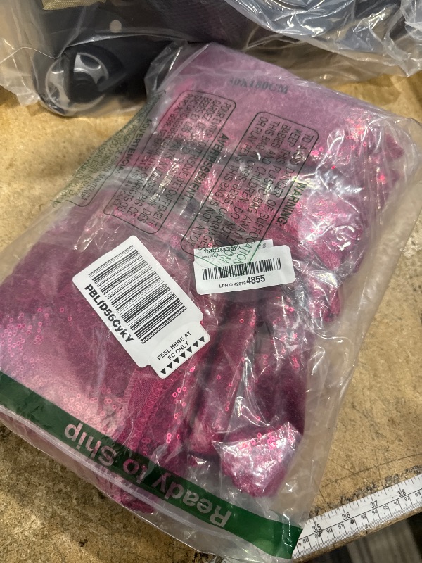 Photo 1 of 12 Packs 12 X 72 Inch Hot Pink Sequin Table Runner Glitter Dining Table Runner for Birthday Wedding Engagement Bridal Baby Shower Bachelorette Holiday Celebration Party Supplies Decorations (Hot Pink)