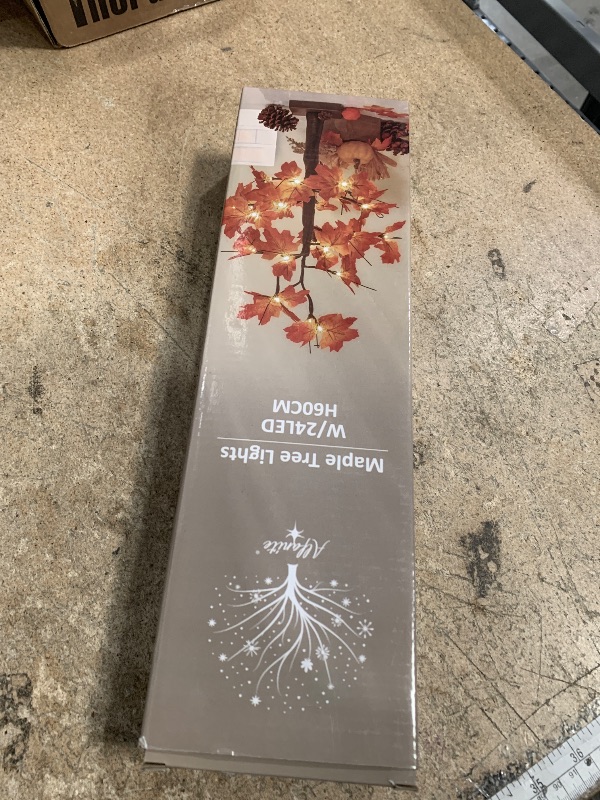 Photo 1 of 24-inch Fall Lighted Maple Tree, 24 LED Lights, USB/Battery Operated Tree Thanksgiving Table Centerpieces Decoration Tree for Home Fireplace Autumn Harvest Tabletop Indoor Decor