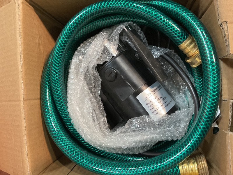 Photo 1 of ******OFF SWITCH IS NON-FUNCTIONAL******* Water Transfer Pump, 115V 1/10HP Electric Utility Pump with On/Off Switch 2 * 6 ft Water Hoses Kit for Removing Water from Garden Pools Aquariums Hot Tub Draining 1/8’’ Low Suction for Rain Barrel