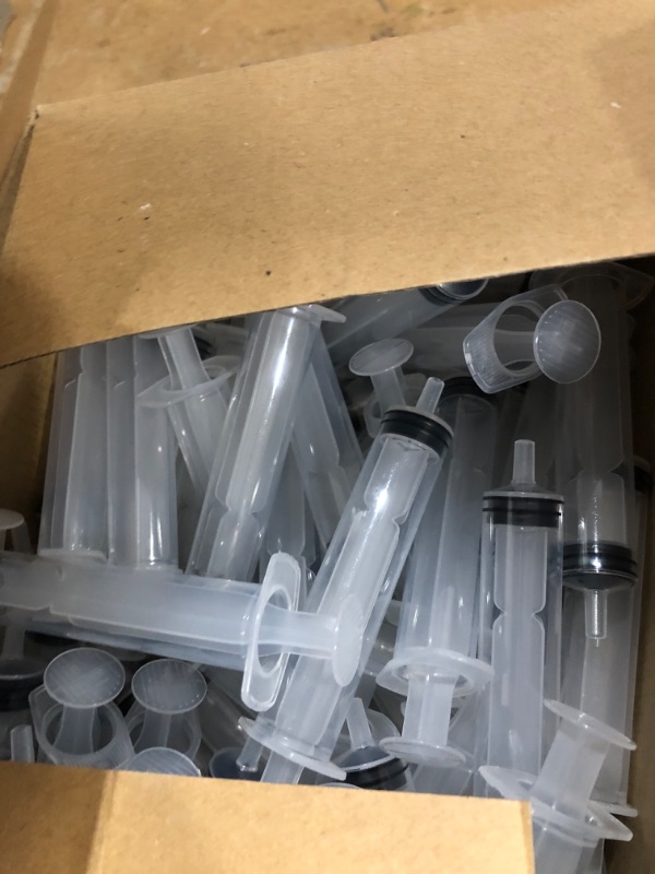 Photo 1 of 10ml Syringes Bulk 200 Pack Plastic Large Syringe with Tip Cap, Measuring Syringes, Oral Syringe for Scientific Labs, Feeding Pets, Measurement,Refilling, No Needle