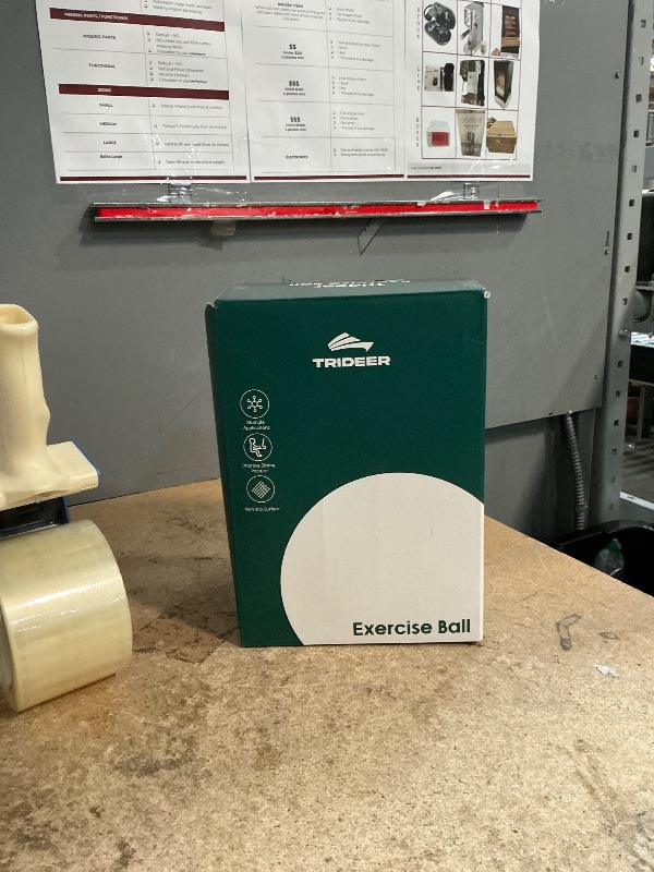 Photo 1 of (missing plug to keep air in) Trideer Exercise Ball for Yoga, Pilates & Fitness – Stability Ball Equipment for Home Gym & Office Chair, Core & Balance Training