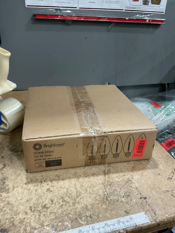 Photo 1 of 100 Pack C9 LED Replacement Christmas Light Bulb, C9 Shatterproof LED Bulb for Christmas String Light, E17 Intermediate Base, Commercial Grade Dimmable Bulbs, Pure White